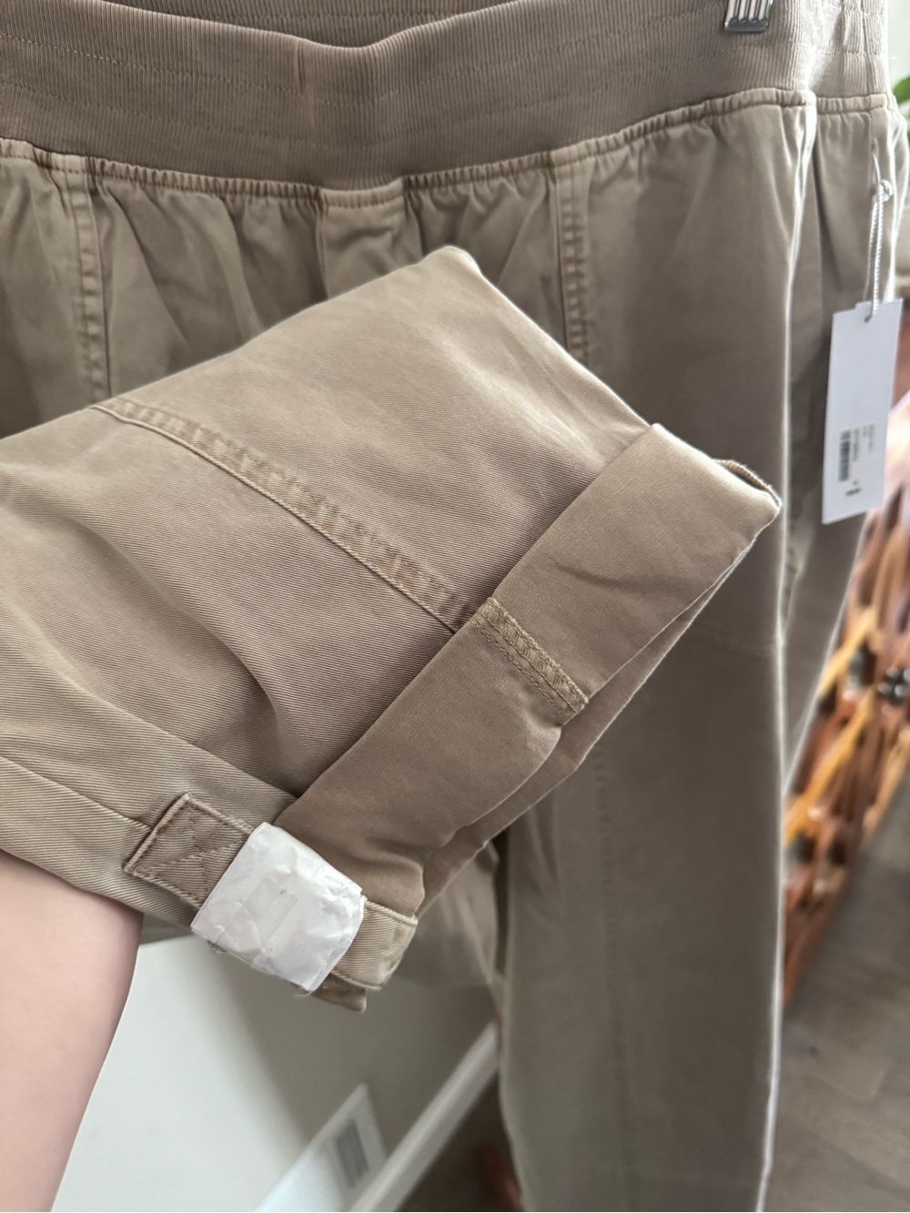 NWT Soft Surroundings Khaki Tan Capri Ankle Cropped Canvas Pants Size 1X - Picture 6 of 12